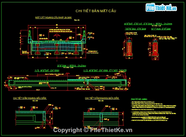 Bản vẽ cad mố cầu,Bản vẽ cầu dầm,Bản vẽ full,Bản vẽ autocad,cầu một nhịp 24.54m